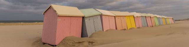 Berck-sur-Mer _ Les cabines de plage en fin de saison © CRTC Hauts-de-France - Stéphane Bouilland