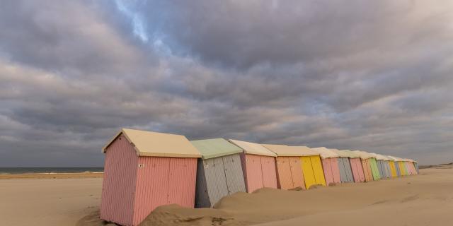 Berck-sur-Mer _ Les cabines de plage en fin de saison © CRTC Hauts-de-France - Stéphane Bouilland